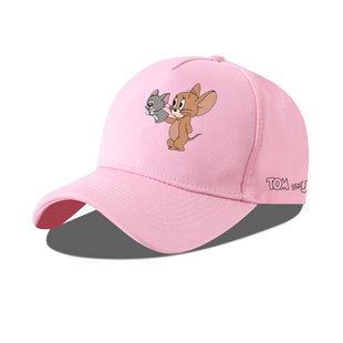 猫和老鼠汤姆猫杰瑞联名可爱遮阳帽子男女儿童户外百搭潮流鸭舌帽