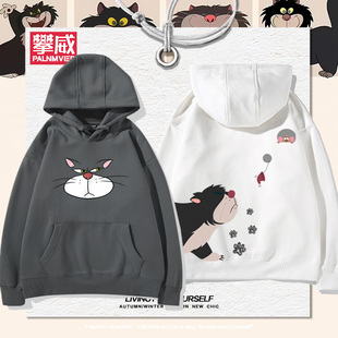 Lucifer路西法卡通猫咪鲁斯佛周边连帽卫衣男女学生秋冬可爱衣服