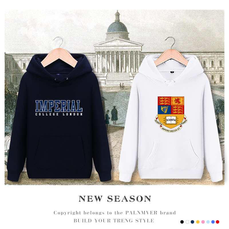 英国imperial college london帝国理工大学校服连帽卫衣班服外套