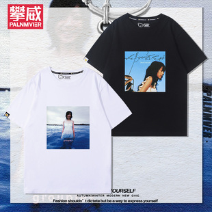 陈绮贞groupies吉他手音乐节周边短袖男女夏季纯棉宽松百搭T恤衫