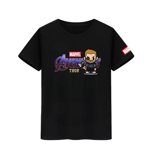 复仇者联盟复联4T恤marvel漫威十周年联名周边短袖钢铁侠衣服夏男