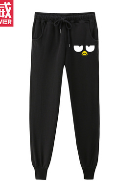 sanrio BadBadtz-maru 酷企鹅周边衣服运动休闲裤子卫裤男