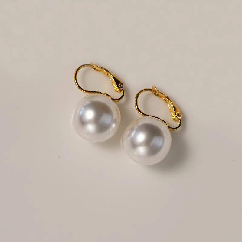 大珍珠防丢大珍珠耳扣高级感