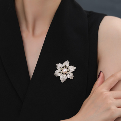 陌上猫胸针紫荆花卉大牌闺蜜