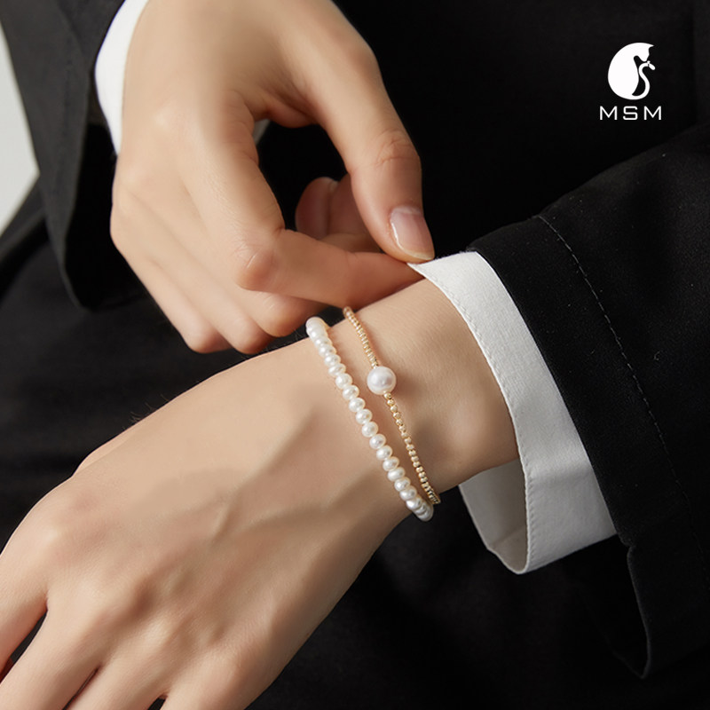 Mo natural freshwater Pearl Bracelet Fancy double-deck multi-storey Hand string birthday 520 Send his girlfriend Hand jewelryin the Accessories/Fashion Jewelry, Bracelets  category - from Buy2taobao.com to provide professional Taobao agent buy service