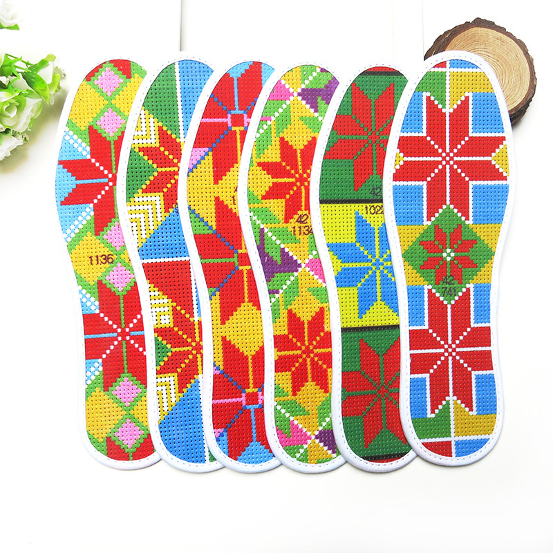【5双/6双装】十字绣针孔鞋垫半成品男女加厚不褪色带线单股刺绣,服饰配件/皮带/帽子/围巾,鞋垫,淘宝优惠券,粉丝福利购,淘宝优惠卷