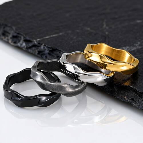 Classic Mobius Rings for Men Boys,Waterproof Stainless Steel
