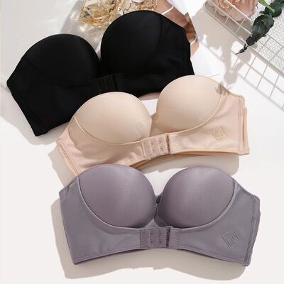 Front Closure Bras For Women Push Up Strapless Bra Seamless