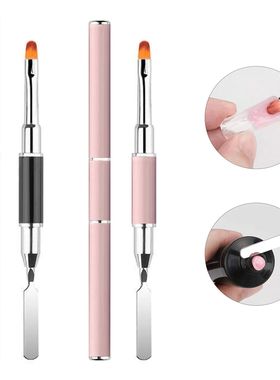 Gel Brush & Picker, 2 IN 1 Design Nail Brush and Spatula,Gel