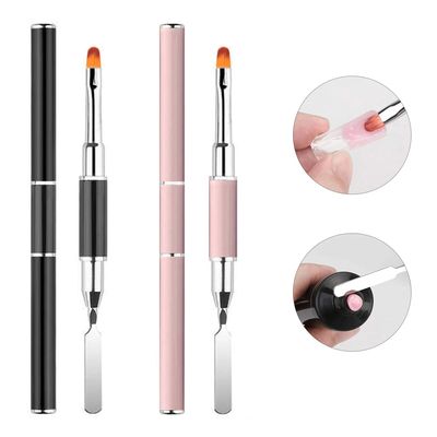 Gel Brush & Picker, 2 IN 1 Design Nail Brush and Spatula,Gel