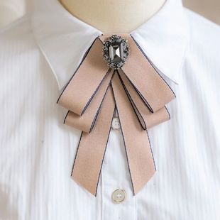 Tie Crystal Brooch Fabric College Bowknot Bow Art New Cloth