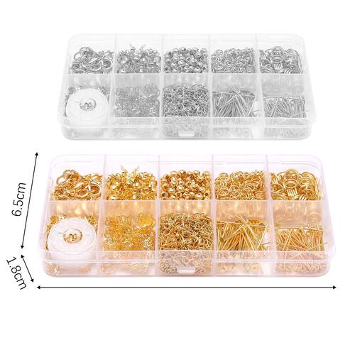 10 Grid Stainless Steel Alloy Chain Jewelry Materials Set Fo