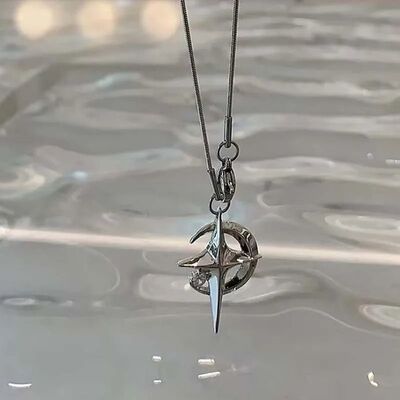 Fashion Shine Crystal Star Star Pendants Necklace For Girl W