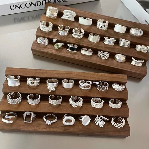 S925 Sterling Silver Ring Female Design Sense Does Not Fade