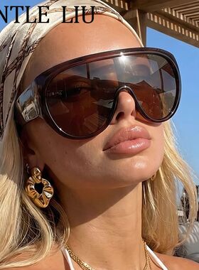 Y2K Oversized Shield Mask Sunglasses Women Futuristic Visor