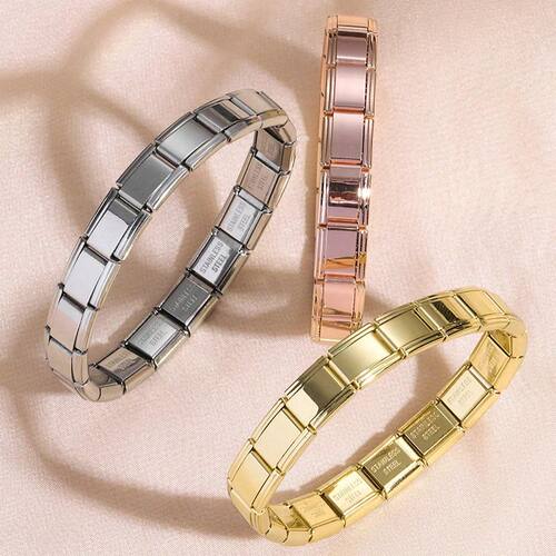 Italian Charm Stainless Steel Bracelets For Women Men 9mm Wi