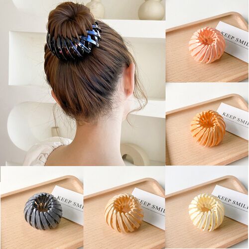 New Fashion Women Bun Hair Claw Horsetail Buckle Hair Clip B