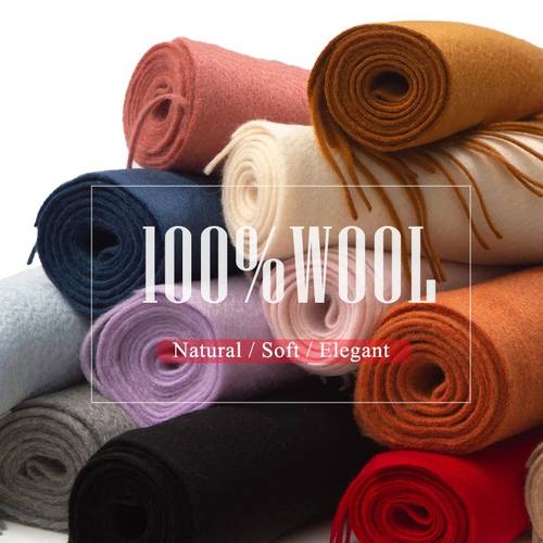 Winter Pure Long Cashmere Scarf Women Brand Real Cashmere Sc