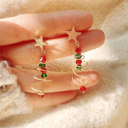 ndy Statement Christmas e Earrings For Women Santa Claus Sno