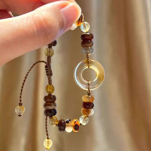 Kiss Jewelry pulseras Chinese Ancient Amber Color Bracelet W