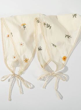 Fabric Printing Triangle Scarf  Flower Hair Bands Turban Ban