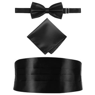 Hankie Classi Bow Cummerbund And Tie Set 3Pcs Pocket Men