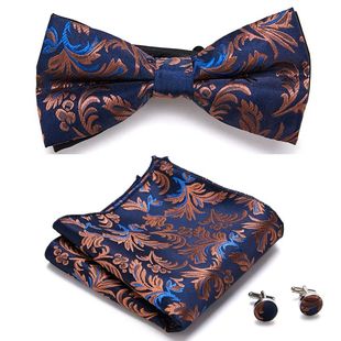 Pocket Set Necktie Bowtie Square And Bow Men Tie Slim