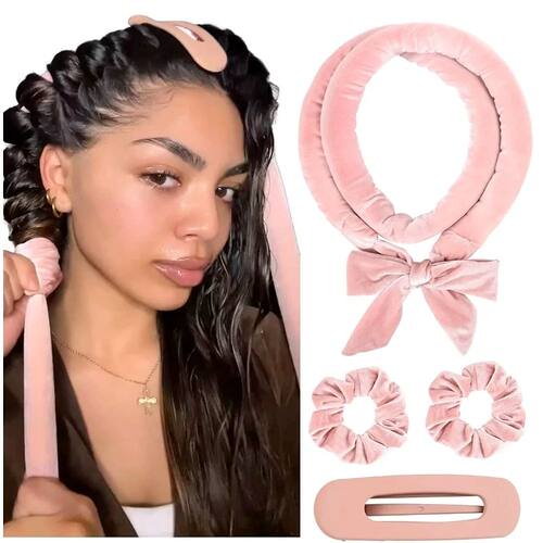Heatless Curling Rod Headband Soft Hair Curler No Heat Hair