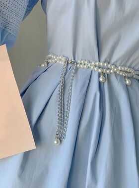 Summer Clothes Accessories Tassel Imitation Pearl Belt For W