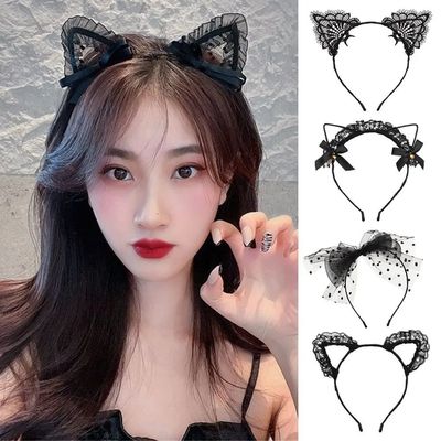 Cute Lace Cat Ears Headband Fancy Dress Hairband Women Girls