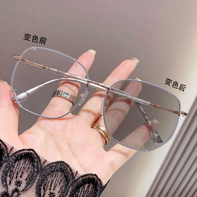 -0.5 -0.75 -1.25Photochromic Myopia Glasses Golden Frame Ant