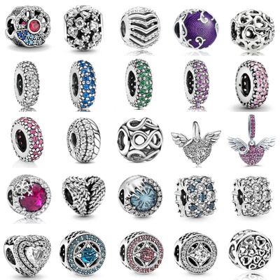 New?925?Sterling?Silvering?Wings Multiple Colors?Charm?of?le