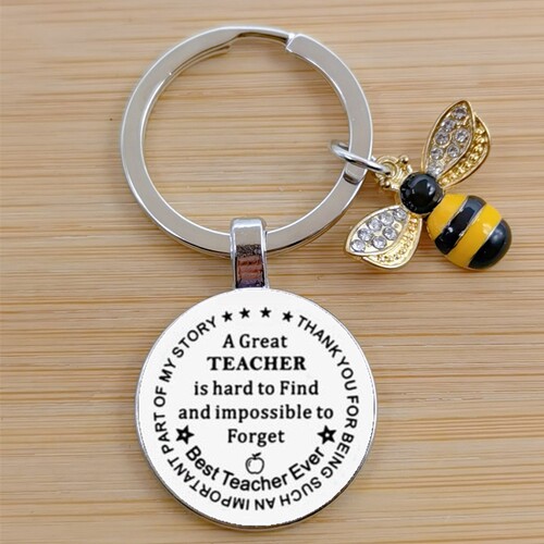 thank you teacher a great teacher key ring cute ect enamel b