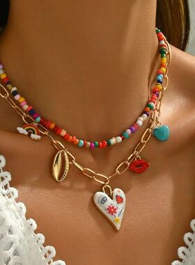Bohemian Multilayer Handmade Beads Chain Fashion Necklaces T