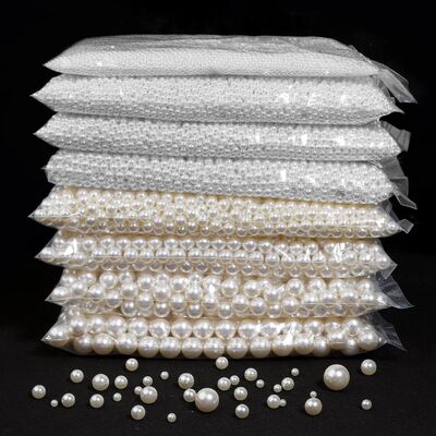 10-1000Pcs/Lot 1-25mm Imitation Pearl Acrylic Beads Without