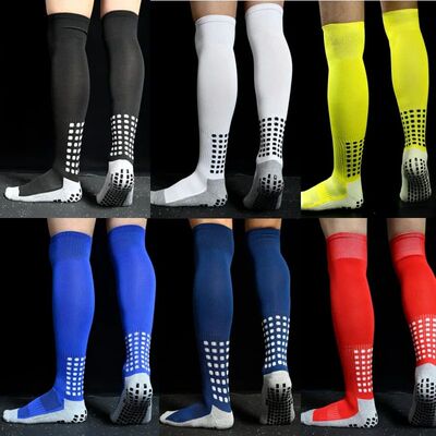 New Long Football Socks Silicone Suction Cup Grip Anti Slip