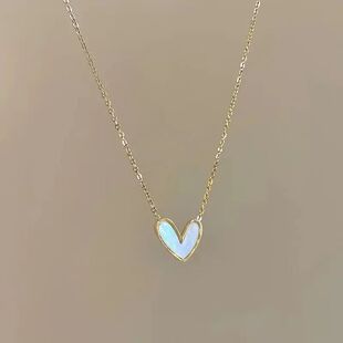 ndy Korean Simple Heart Pendant Choker Necklaces For Woman C