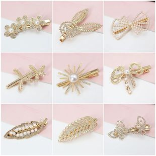 12 Styles Hair Clip Big Barrettes Bowknot Leaf Butterfly Flo