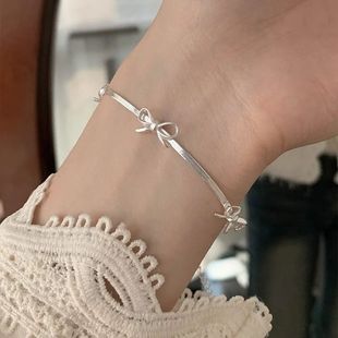 Fashion Sweet Bow Bracelets for Women Girls Sparkling Delica