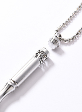 Meditation Respirator Necklace Titanium Steel Rotating Twist