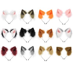 Furry Hai Fur Ear Fox Cat Headband Ears Animal Faux Handmade