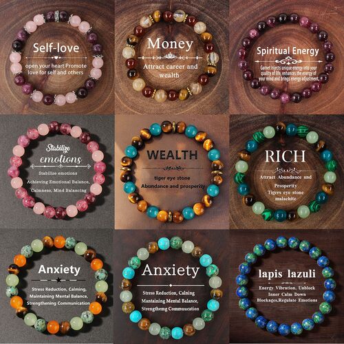 Crystal String Bracelet Vintage Natural Stone Bracelet Beade