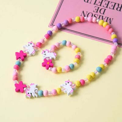2pcs/Set Fashion Natural Wood Beads Jewelry Cute Animal Patt