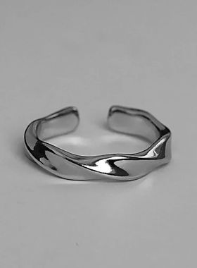 Rings For Men Women Trend Design Metal Twist Simple Open Fin