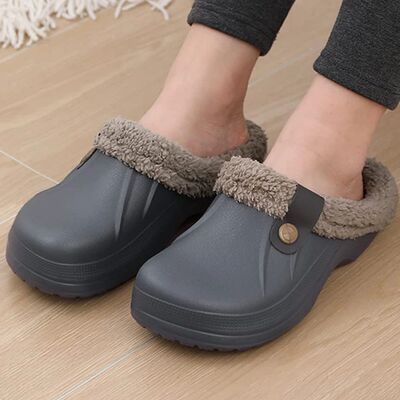 Comwarm Winter Colgs Slippers Men Waterproof Garden Shoes Ho