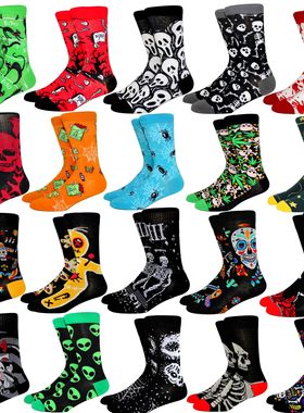New Hot Sale Halloween Women Harajuku Socks Funny Skeleton A