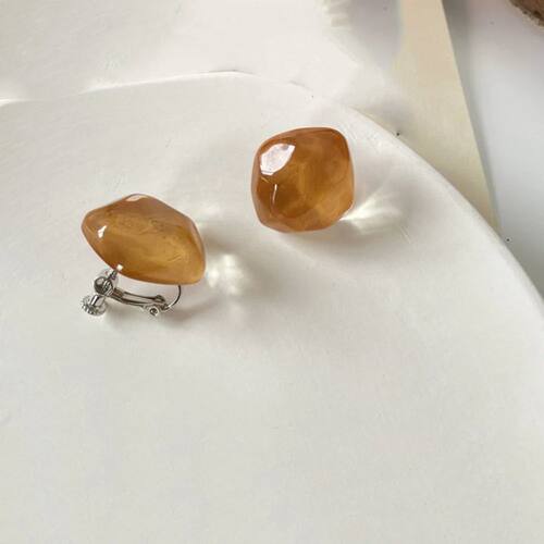 Non Pierced Irregular Geometric Ear Clip Earrings Candy Colo