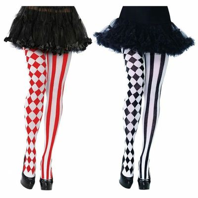 Halloween clown character rhombus pantyhose makeup show prop