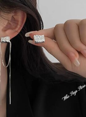 925 Silver Needle Long Tassel Butterfly Drop Earrings 2022 F