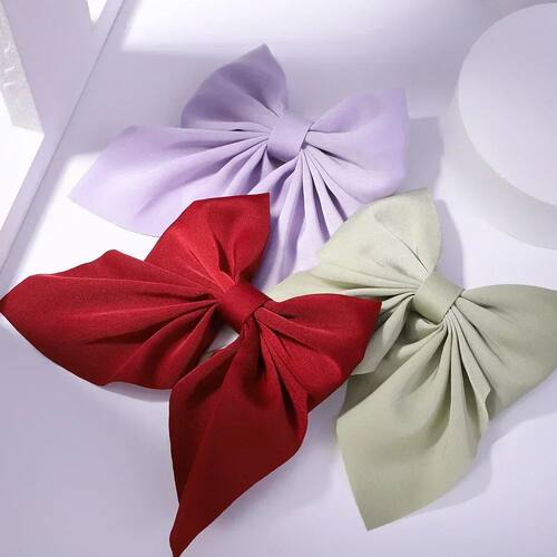 Sweet Bows Hairpins Solid Color Bowknot Hair Clips For Girls